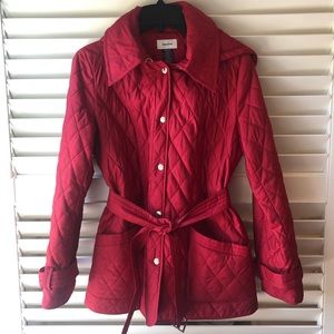 Neiman Marcus Red Quilted Jacket